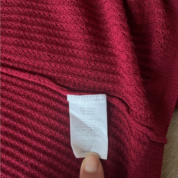 Talbots Red Open Front Long Cardigan Size XL - Picture 4 of 6